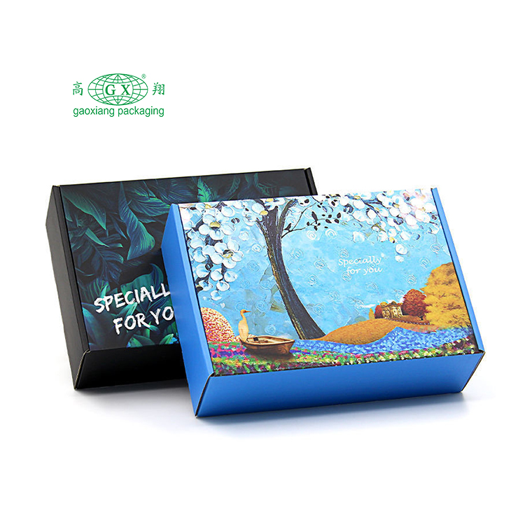 Benutzerdefiniertes Logo faltbare Wellpappe Flugzeugtransportverpackungsbox Kleidungsgeschenkpapier-Verpackungsbox