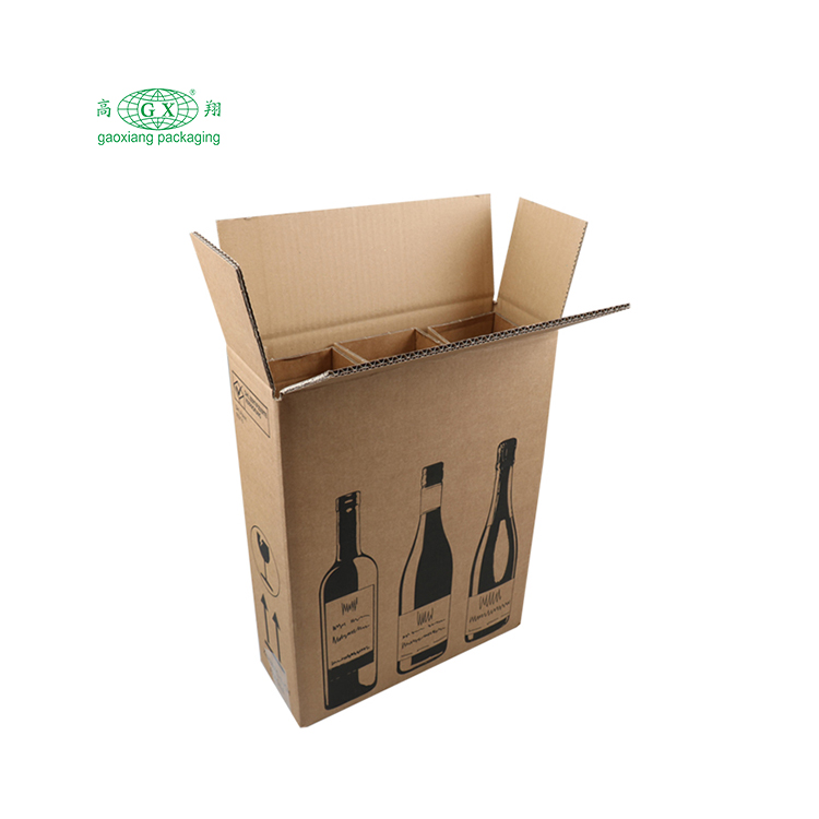Kundenspezifische Weinflaschen-Versandverpackung aus Wellpappe